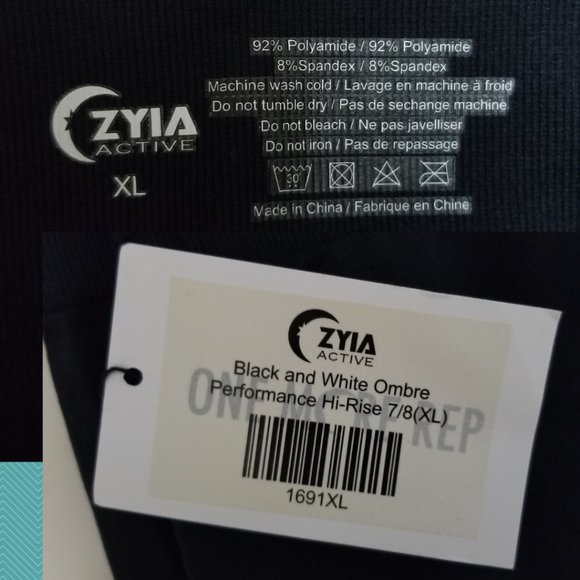 Zyia NWT Ombre Performance High Rise 7/8 Seamless Leggings - Picture 6 of 6